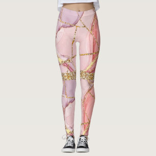 Leggings de sport de poussins roses
