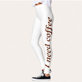 Leggings de sport pour femmes 'J'ai besoin de café