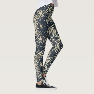 Leggings de symétrie de fleur