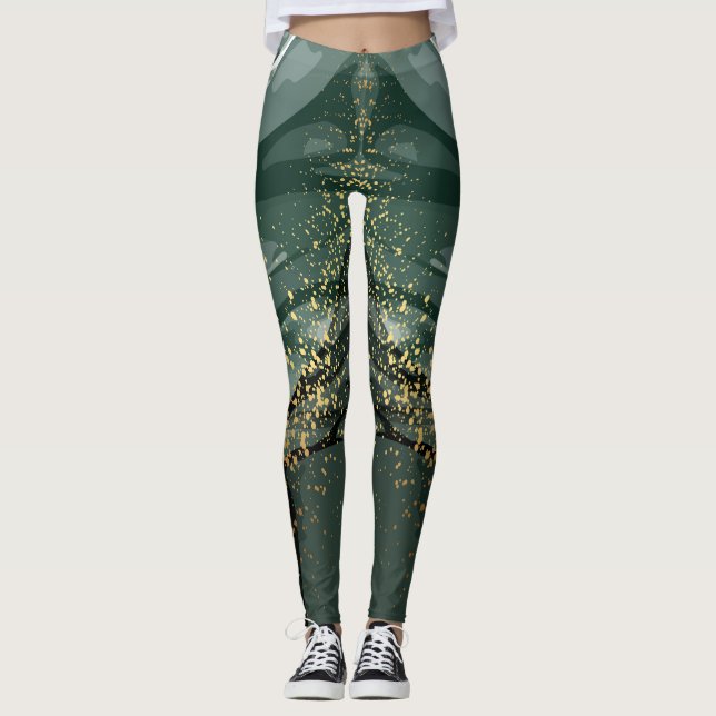 Leggings de temps Domino personnalisés (Devant)