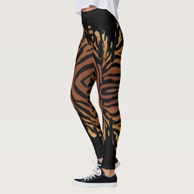 Leggings de tigre con negro derramado (Gauche)