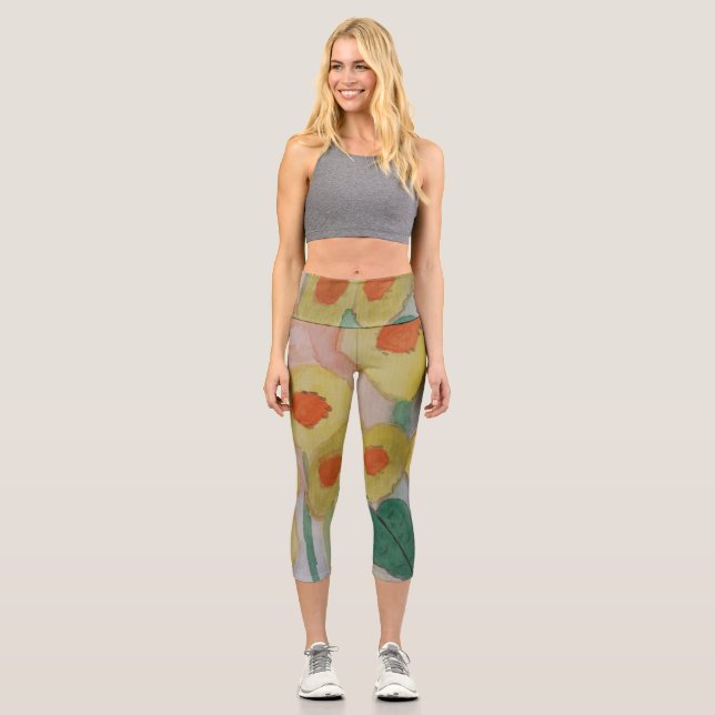 Leggings de tournesol Abstraits (Recto)