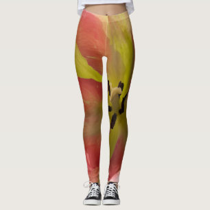 Leggings de tulipe rose et jaune