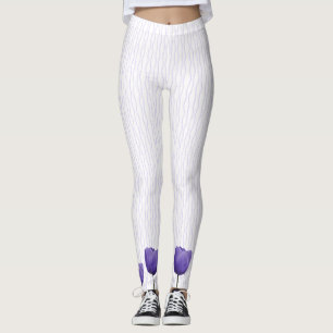 Leggings de tulipes violettes
