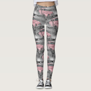 leggings de voiture rose vintage