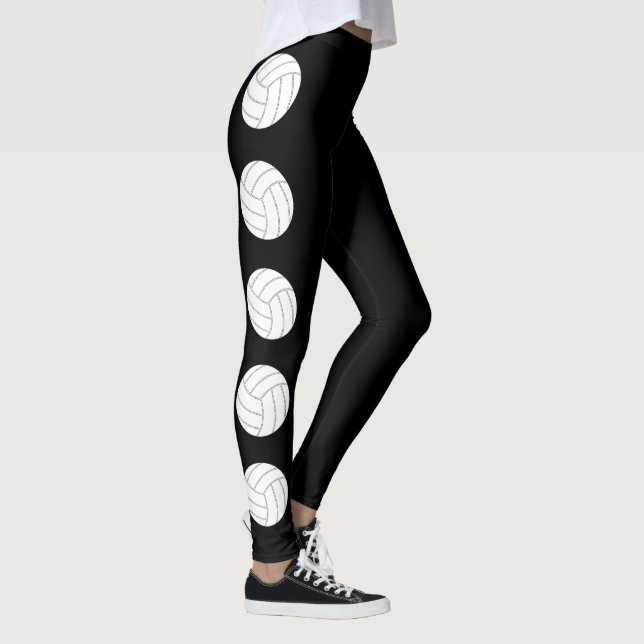 Leggings de volley-ball noir et blanc (Droite)