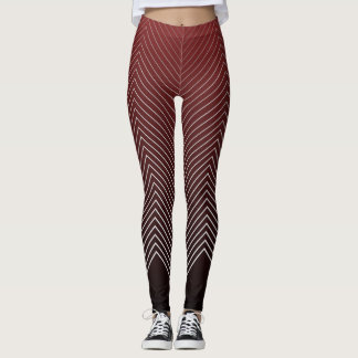 Leggings de Yoga Illusion Noire Rouge