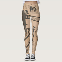 Leggings de yoga imprimés de page de livre manuscr