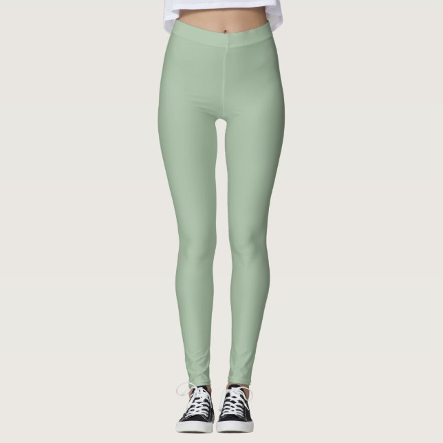 Leggings de yoga vert sauge (Devant)