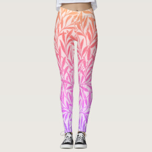 Leggings Débardeur botanique vintage feuilles de saule arc-