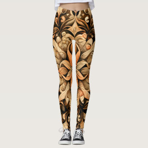 Leggings Décor Brown orange beige Arrière - plan esthétique