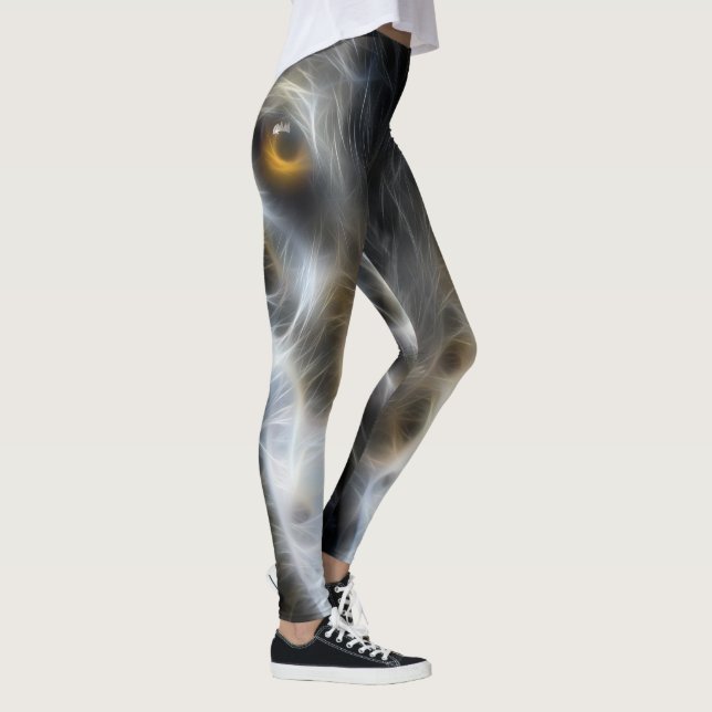 Leggings Décor de loup sauvage sur (Droite)