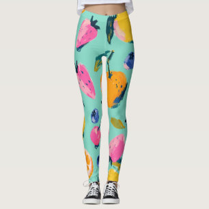 Leggings Décor de mur de cuisine à motif de fruits d'été