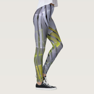 Leggings Décor géométrique rayé Abstrait