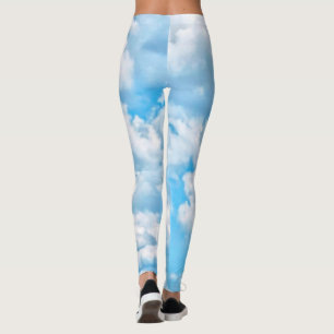 Leggings Décor heureux de nuages dessus