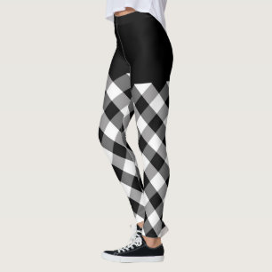 Leggings Décor noir et blanc en gras sur
