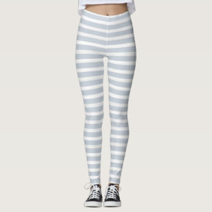 Leggings Décor simple à double face en rayures et cage