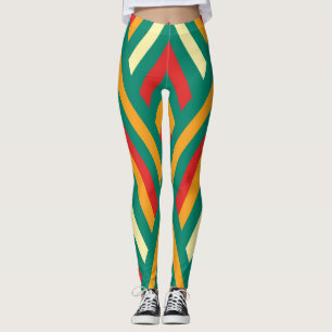 Leggings Décoratif Géométrique : Vintage Abstrait sans cout