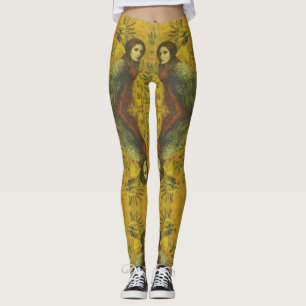 Leggings décoratifs pour dame d'oiseaux
