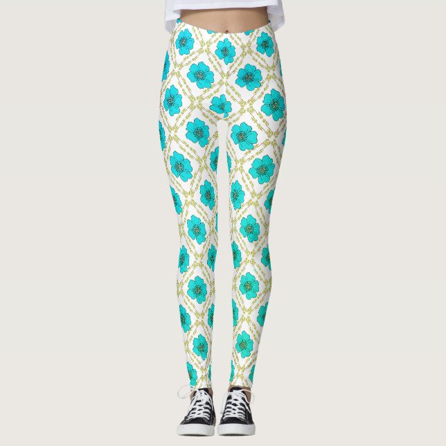 Leggings décoration florale (Devant)