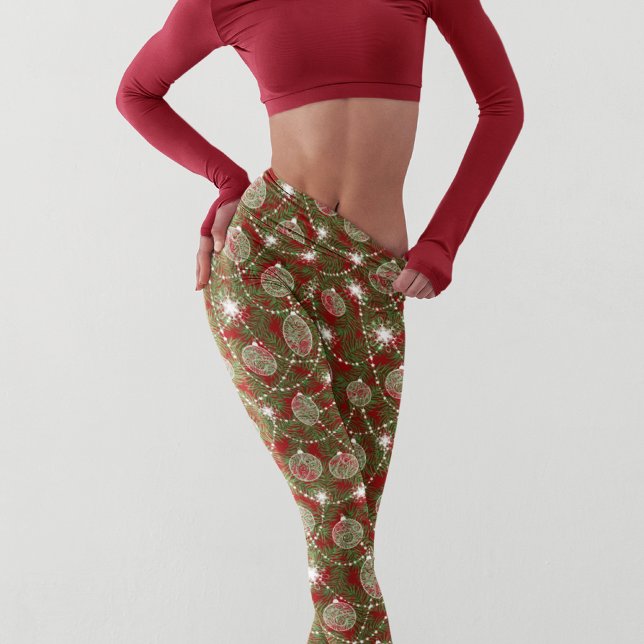 Leggings Décorations chic et élégantes d'arbres de Noël (Créateur téléchargé)
