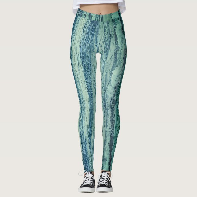 Leggings Deep Blue Sea (Front)