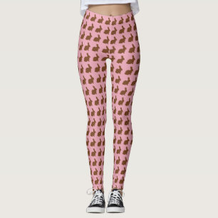Leggings Défilé de lapin de Pâques de chocolat !