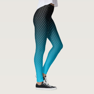 Leggings dégradé bleu avec petits pois