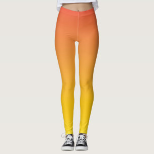 Leggings Dégradé ombre jaune à orange