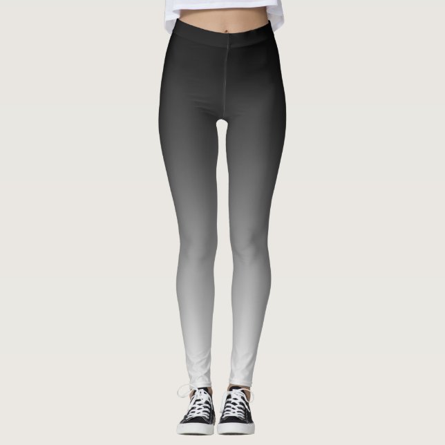 Leggings Dégradé Ombre noir (Devant)