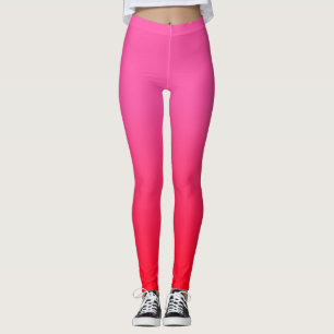 Leggings Dégradé rose et rouge