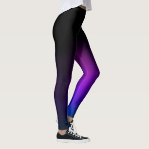 Leggings Dégradé Violet Noir Lumière