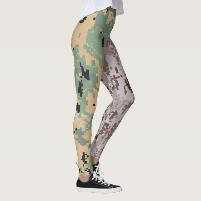 Leggings Déguisement numérique – Double camouflage (Droite)