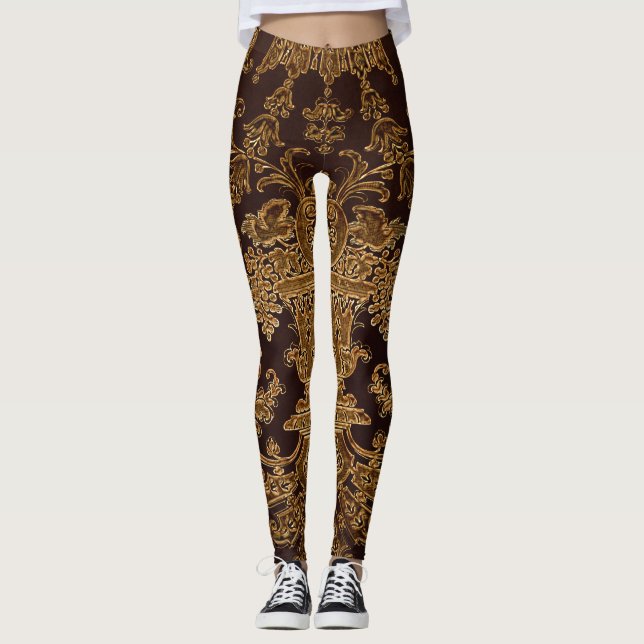 leggings d'élégance dorée (Devant)