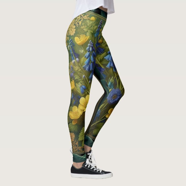 Leggings d'élégance florale (Droite)