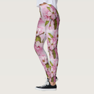 LEGGINGS DÉLICAT POMME ROSE BLOSSOMS   LÉGUMES FLORAUX