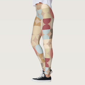 Leggings Demi-cercles Abstraits Mod Op Fusion Art Motif