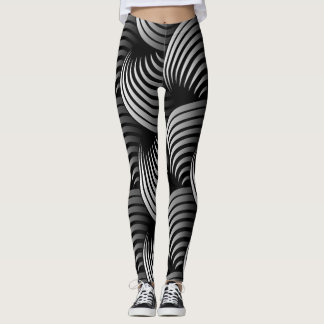 Leggings Demi-tour blanc sur Arrière - plan noir