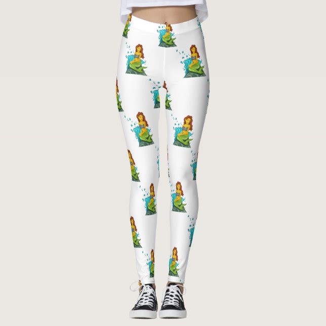 leggings d'emoji mermaid (Devant)