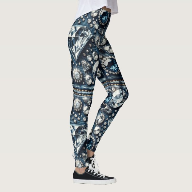 Leggings Denim & Diamonds Bling Gemstone Glam Jewes (Droite)