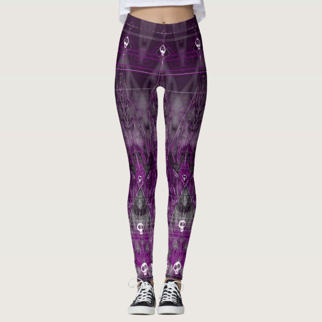 Leggings Dentelle gothique o' Mort steampunk dentelle wicca (Devant)
