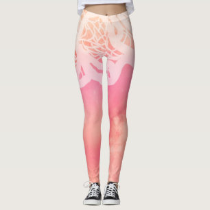 Leggings Dentelle sauvage d'aquarelle de femme de *~*