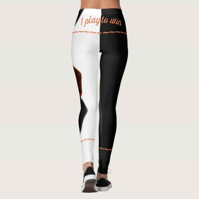 Leggings Dés de jeu de convention DITES "jouer pour gagner" (Dos)