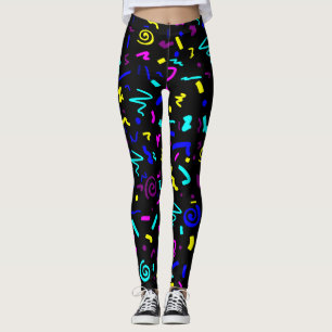 Leggings Des modèles géométriques colorés des années 8