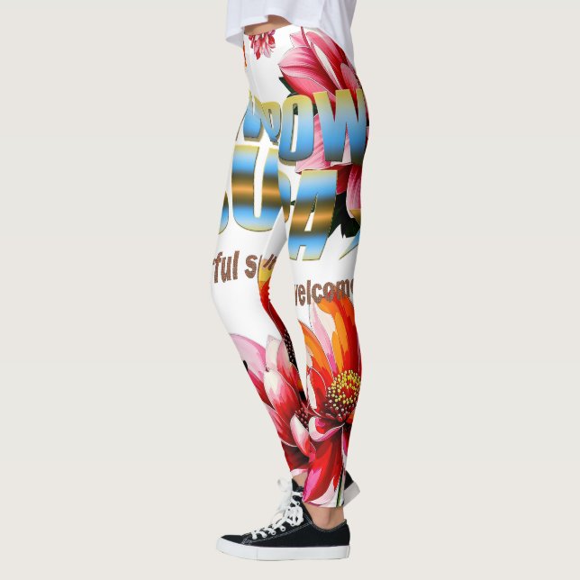 Leggings Des Plantes pétales assez sensibles fleurissent l' (Gauche)