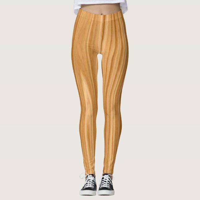 Leggings Design Arrière - plan de texture bois-35455 (Devant)