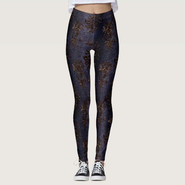 Leggings Design de la série Velvet de bronze 2 (Devant)