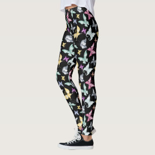 Leggings Design de papillon mignon Pastel
