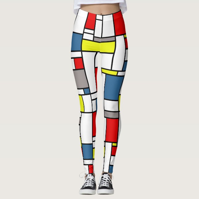 Leggings Design de style mondrien (Devant)