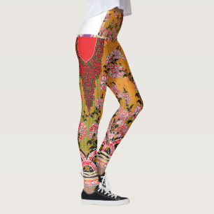 Leggings design d'un mur rouge et noir suspendu